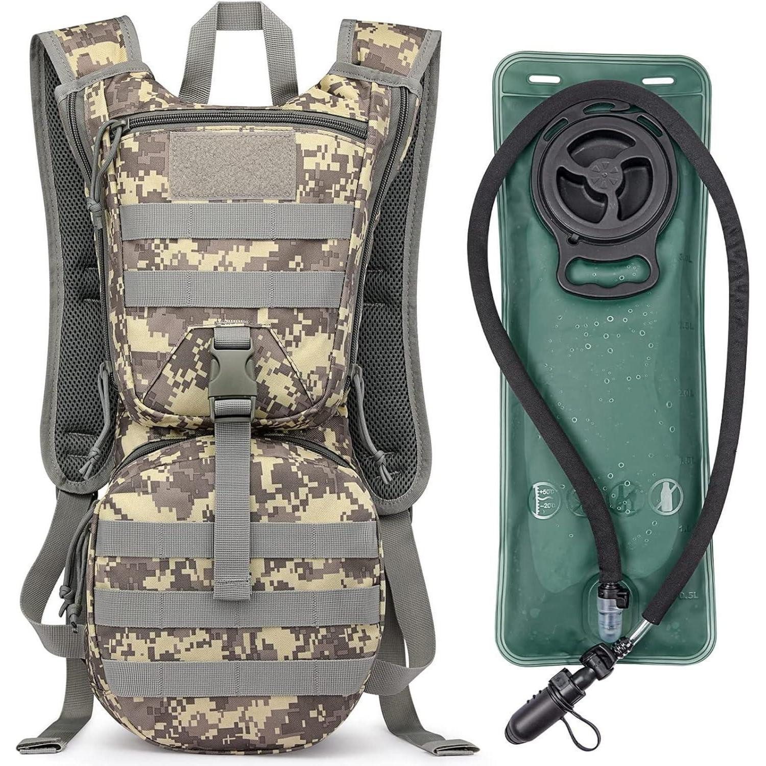 LuxusKollektion Trinkrucksack Trinkrucksack Militär 3L Blase Wandern Radfahren Klettern ACU