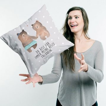 Mr. & Mrs. Panda Dekokissen Bär Freundin - Grau Pastell - Geschenk, Bär Freundin Beste Freund Lie