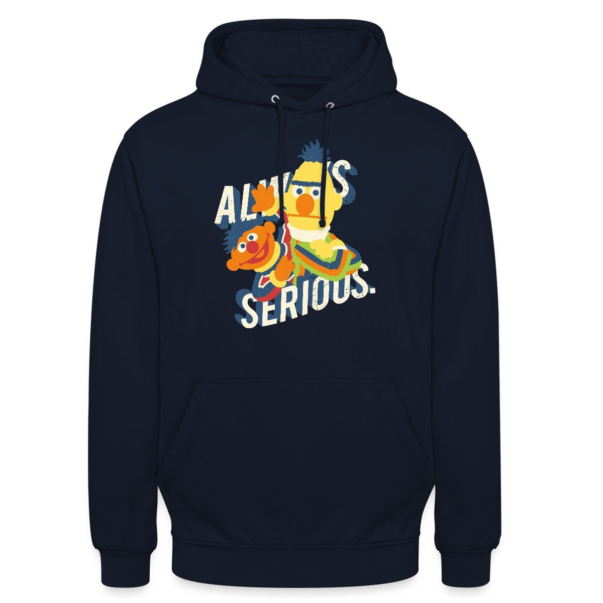 Spreadshirt Hoodie Sesamstraße Always Serious Unisex Hoodie (1-tlg)