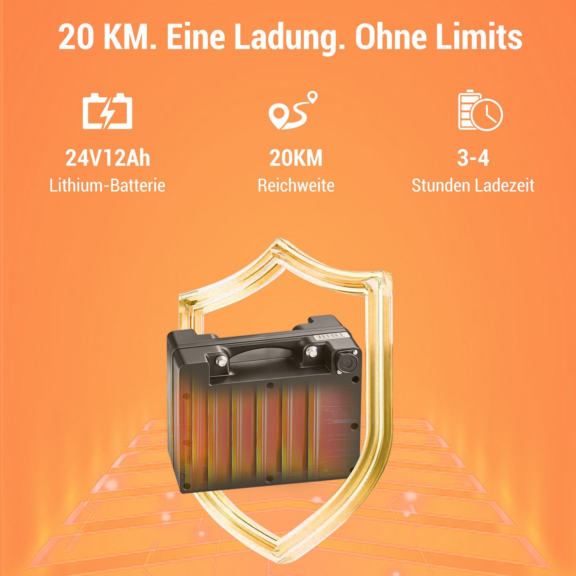 Vankel Elektrorollstuhl Elektrisch Faltbar Leicht bis 150KG, Faltbar, 25 km, seniorenmobil, 2x250W, 6,00 km/h E-Rollstuhl