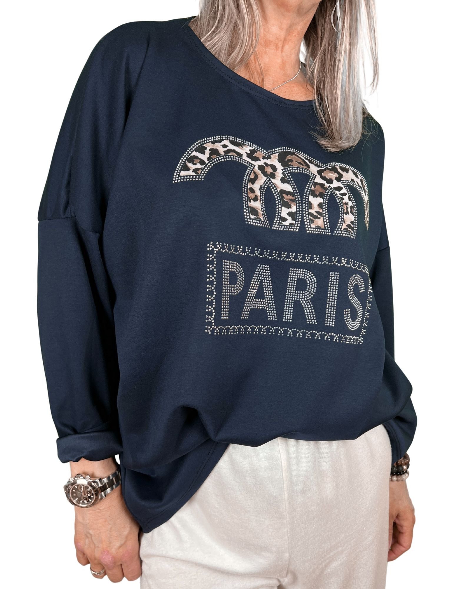 ITALY VIBES Sweatshirt ROSALITA - modischer Pullover mit Schriftzug aus Str günstig online kaufen