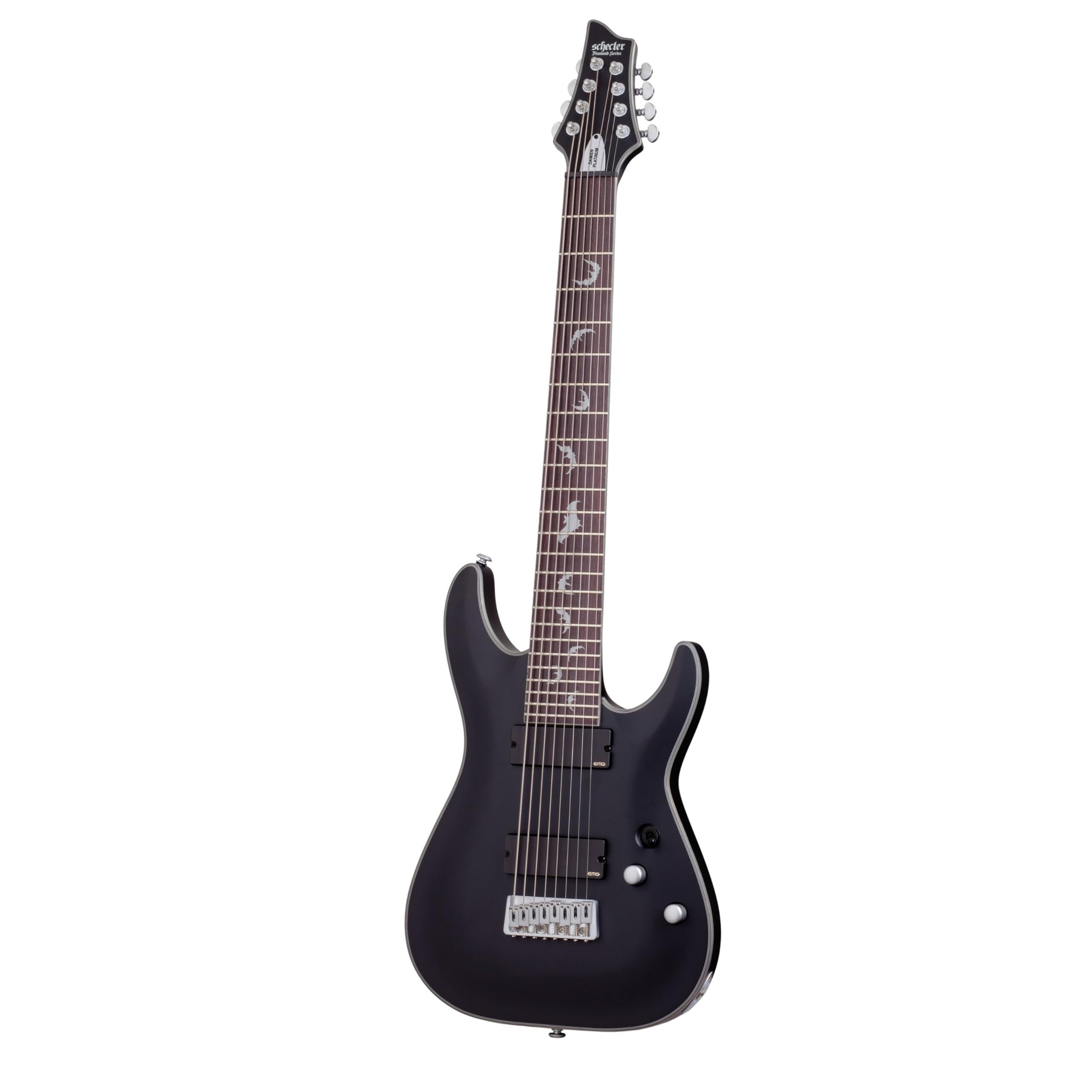 Schecter E-Gitarre, Damien Platinum-8 Satin Black, E-Gitarren, Extended Range Guitars, Damien Platinum-8 Satin Black