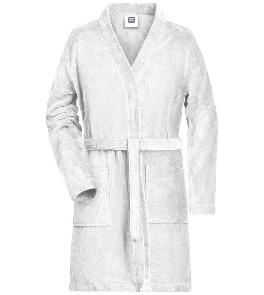 MB447, Gürtel, modischen aus Bademantel Damen Design Myrtle Beach Bio-Baumwolle white Klassischer Damenbademantel im