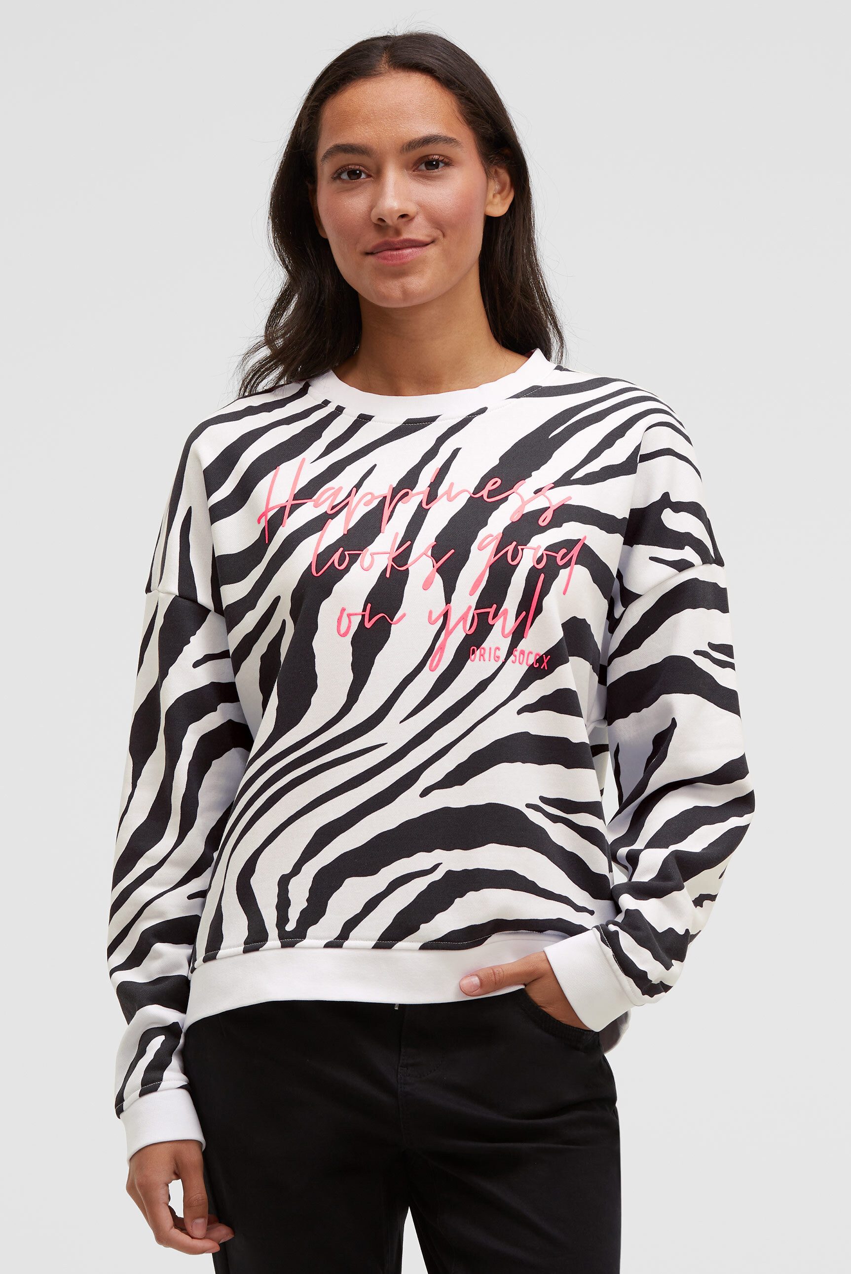 SOCCX Sweater mit Baumwolle