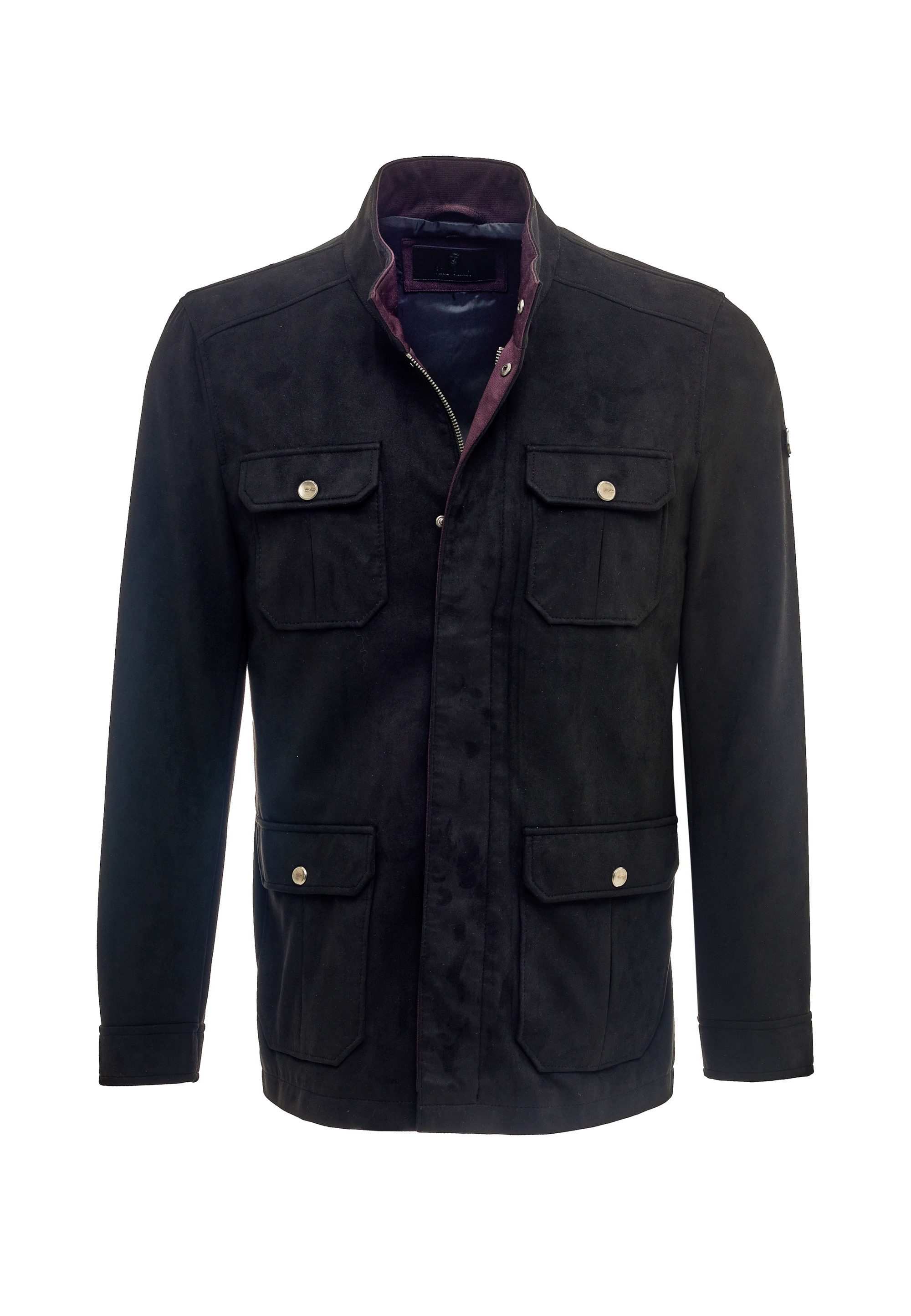Pierre Cardin Lederimitatjacke mit vielseitigen Taschen