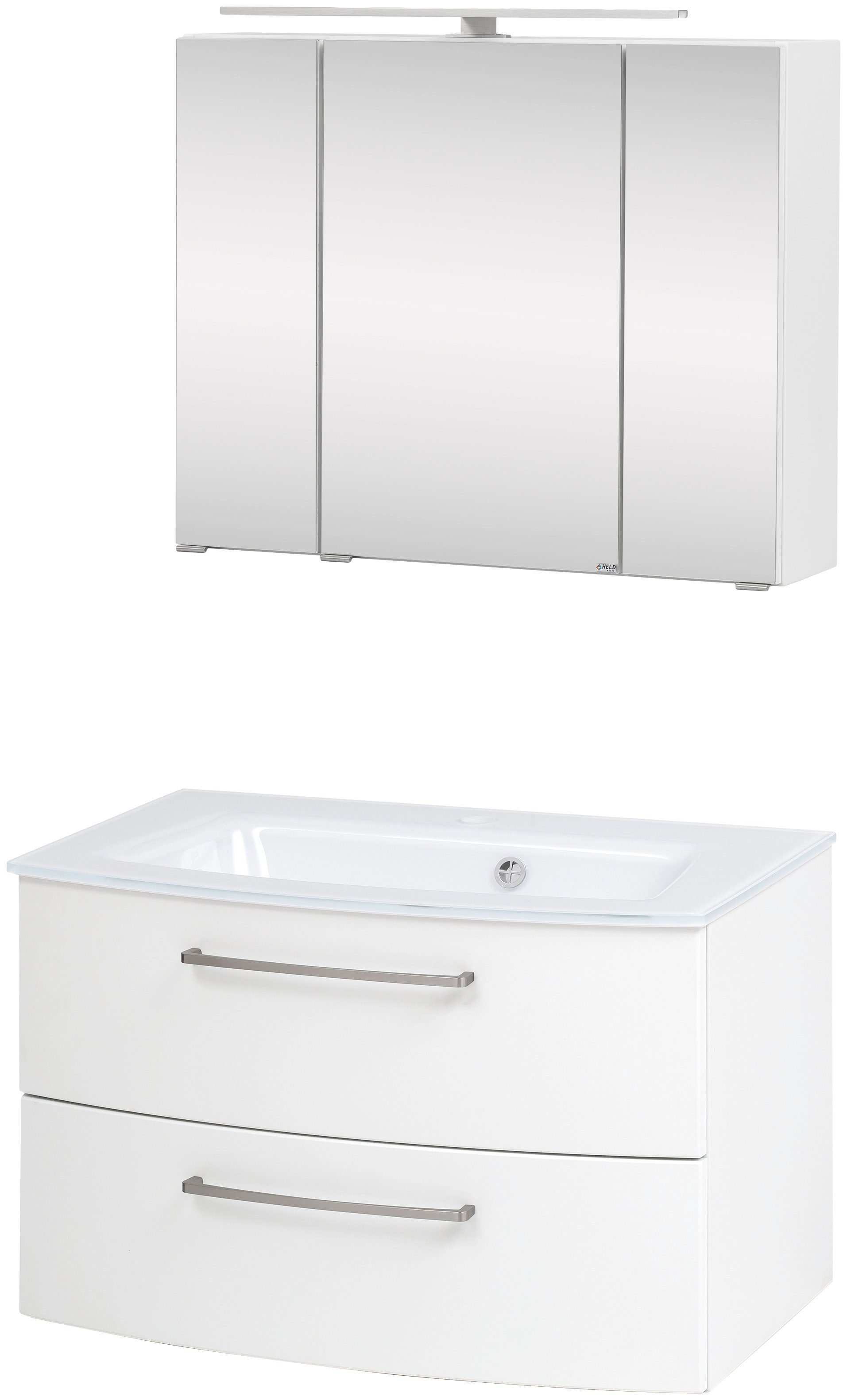 welltime Waschtisch-Set Windau, (Set, 2-St), Breite 80 cm