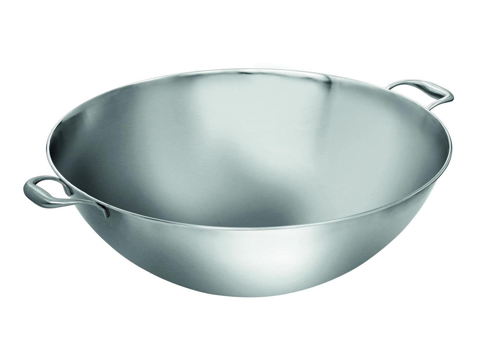 Bartscher Wok XXL Wokpfanne Edelstahl, 22 Liter, W510F, Boden flach, 105731