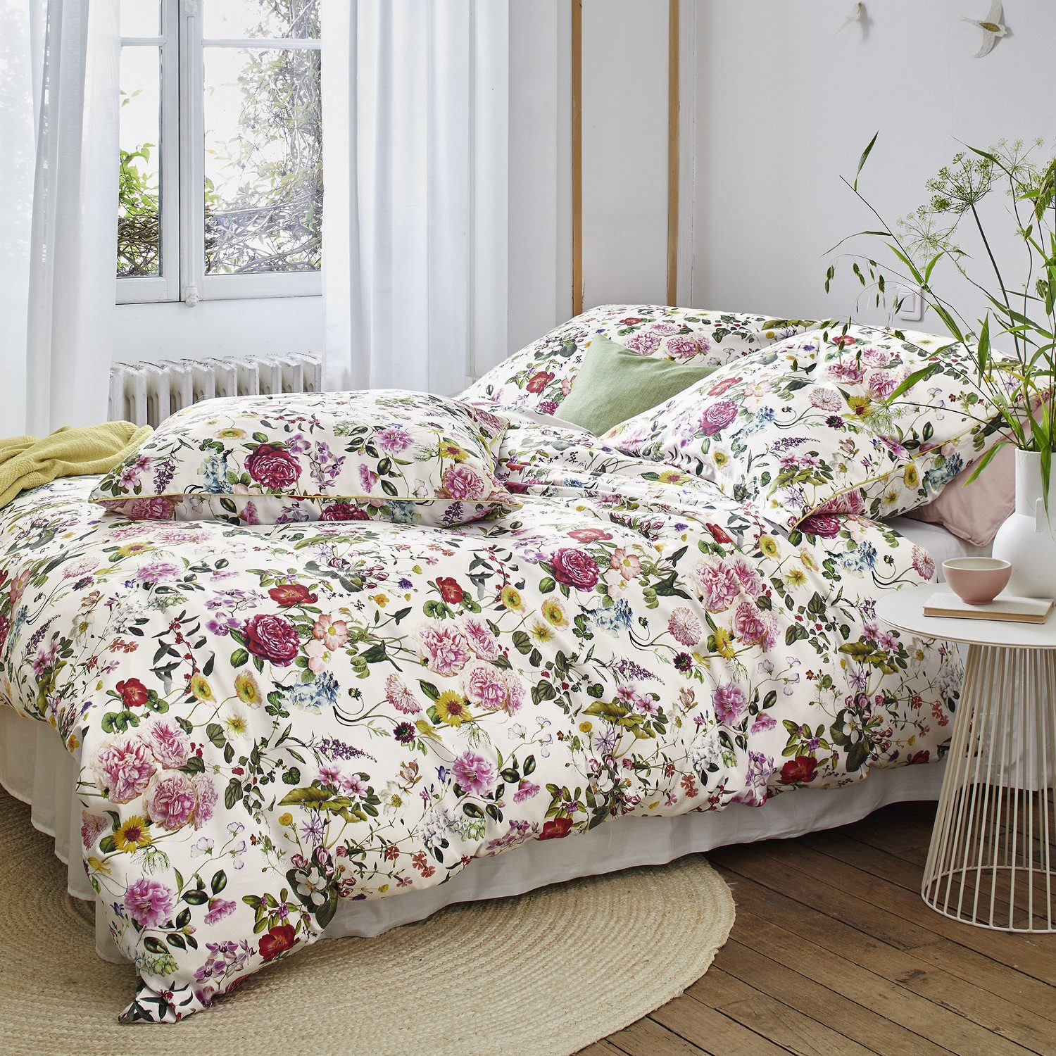 Irisette Bettwäsche Irisette Mako Satin Bettwäsche Wave 8885-10 rosa weiß Blumen 135x200, Mako Satin, 2 teilig, Verdeckter Qualitäts-Reißverschluss