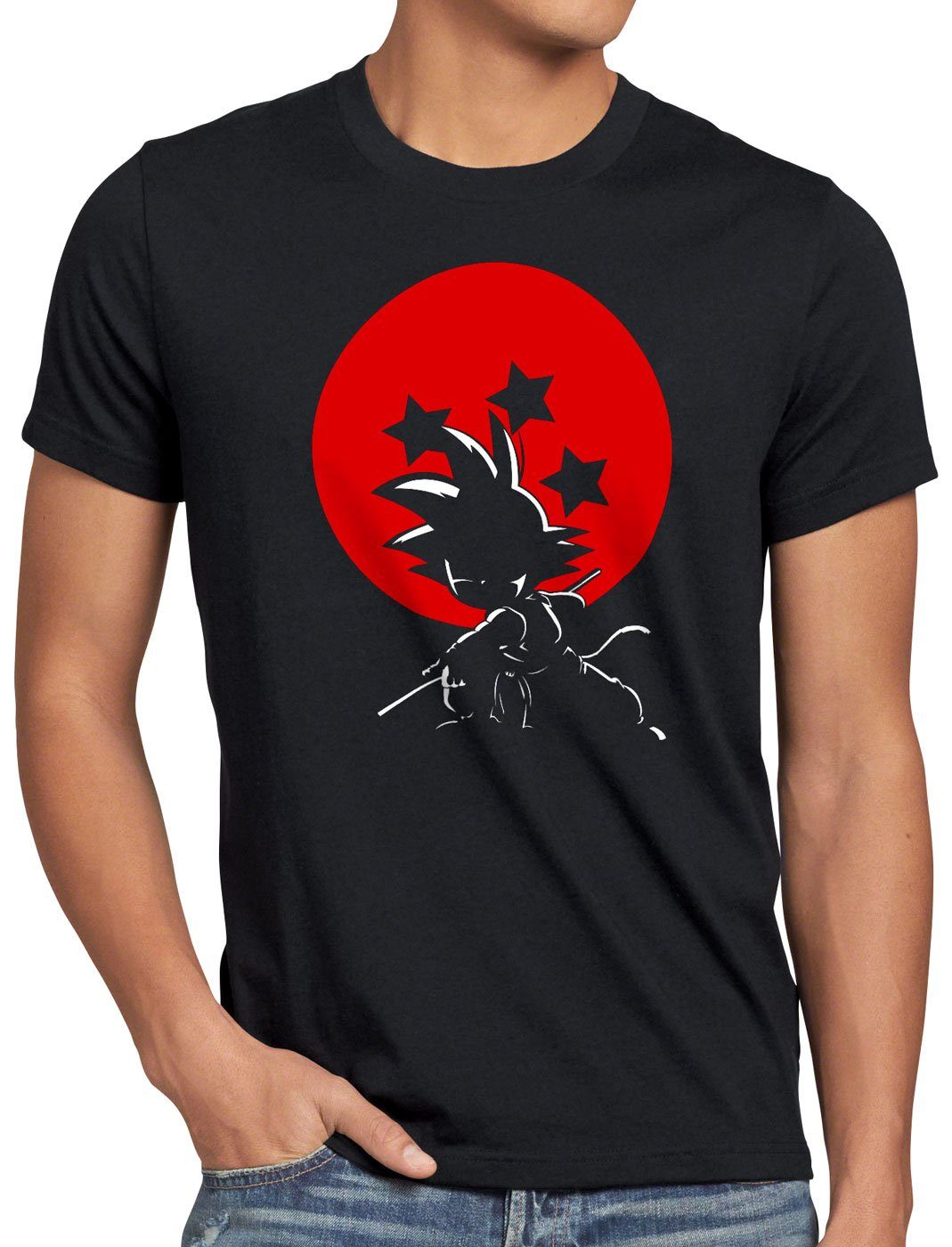 style3 T-Shirt Young Goku Sunset balls günstig online kaufen