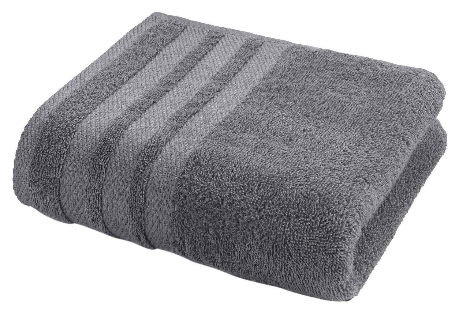casa NOVA Handtuch MADRID, 50 x 100 cm, Grau, (1-St), 450 g/qm, waschbar bei 40 °C