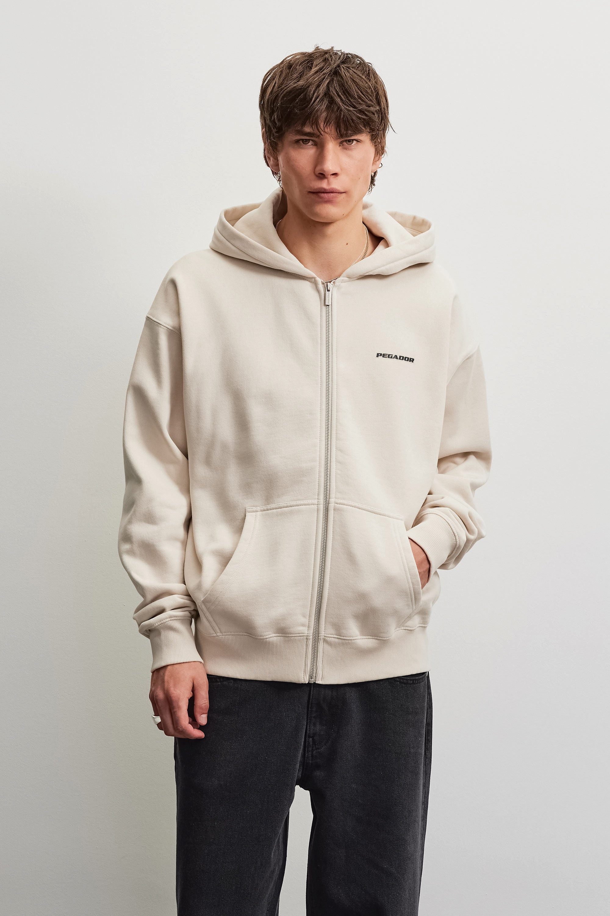 PEGADOR Kapuzensweatjacke Binibeca Oversized Sweat Jacket Baumwollmischung, oversize