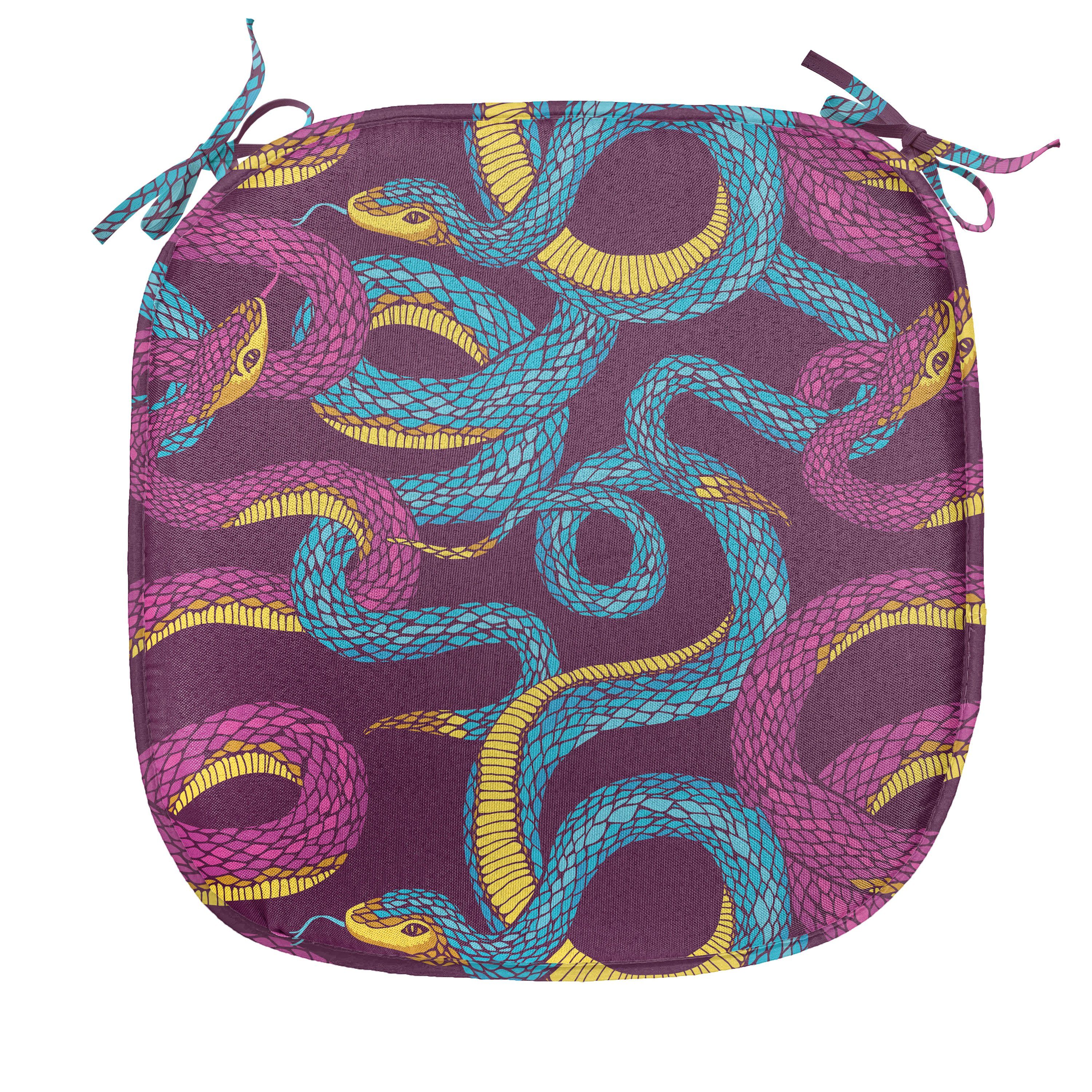 Hand Stuhlkissen gezeichnet Abakuhaus Kissen für Tier Dekoratives Riemen Küchensitze, Kunst-Schlangen wasserfestes mit