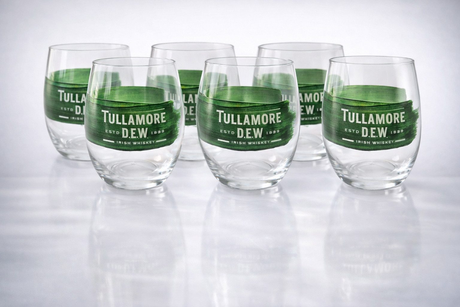 Mixcompany Gläser-Set Tullamore D.E.W. Whisky Gläser 6er Set – Original Irish Whiskey Tu