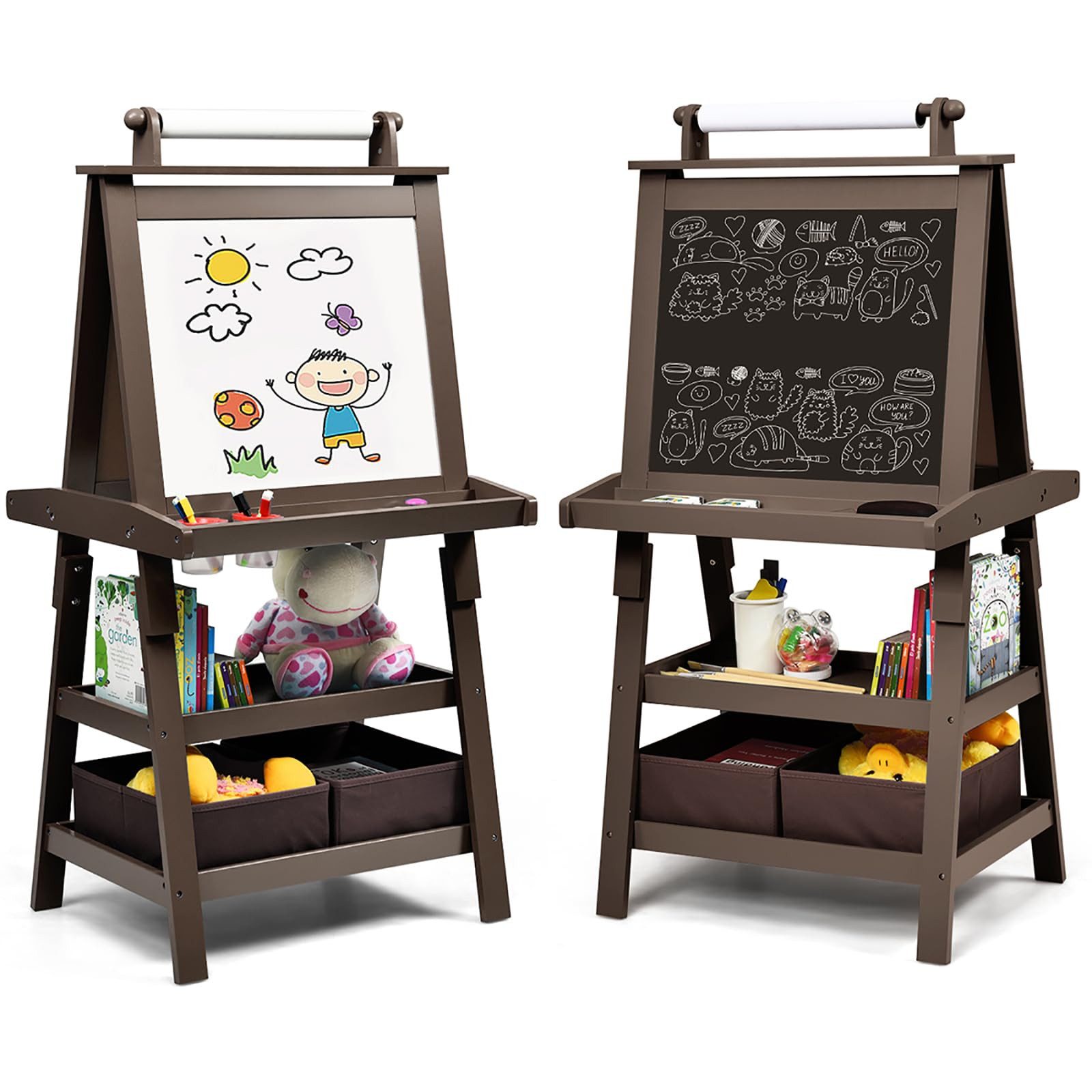 COSTWAY Standtafel Kinder Staffelei, doppelseitig, mit günstig online kaufen