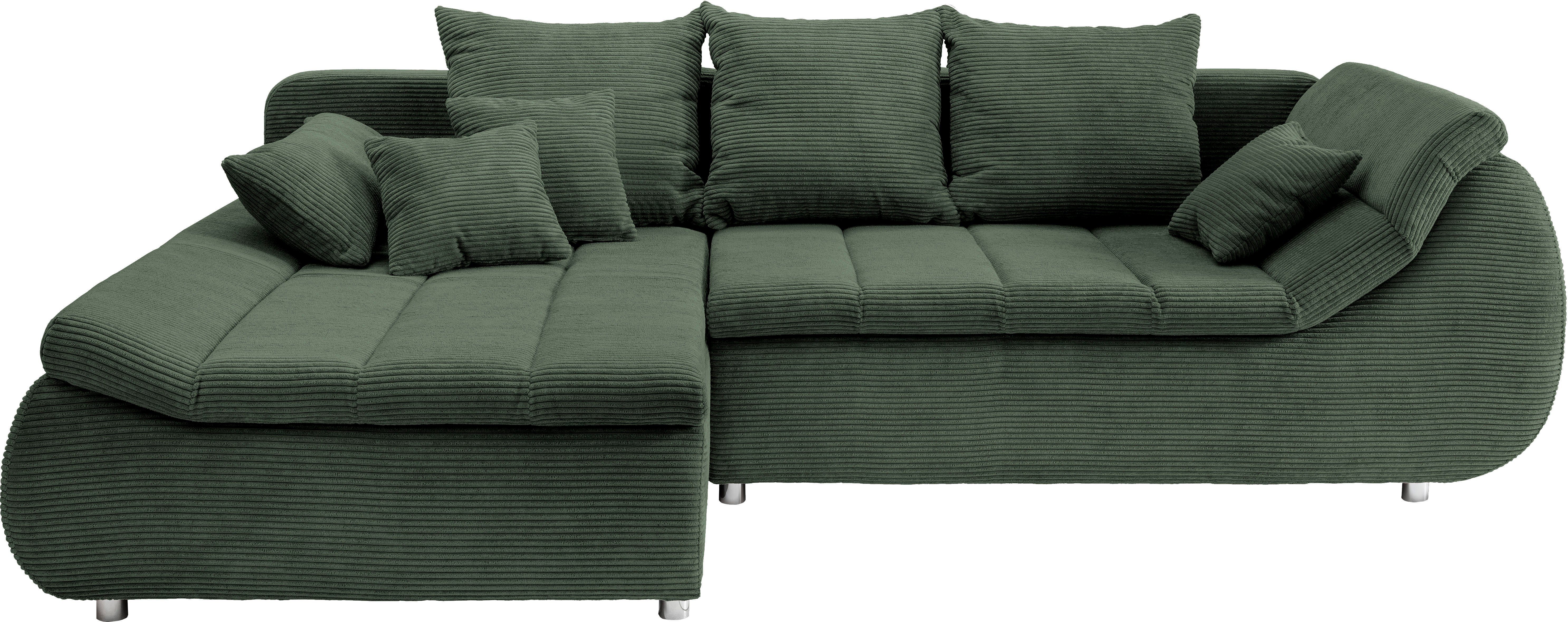 Home affaire Ecksofa Imola, bequem, aktuelle Steppung im Sitz, L-Form, Breite 270cm, wahlweise mit Bettfunktion