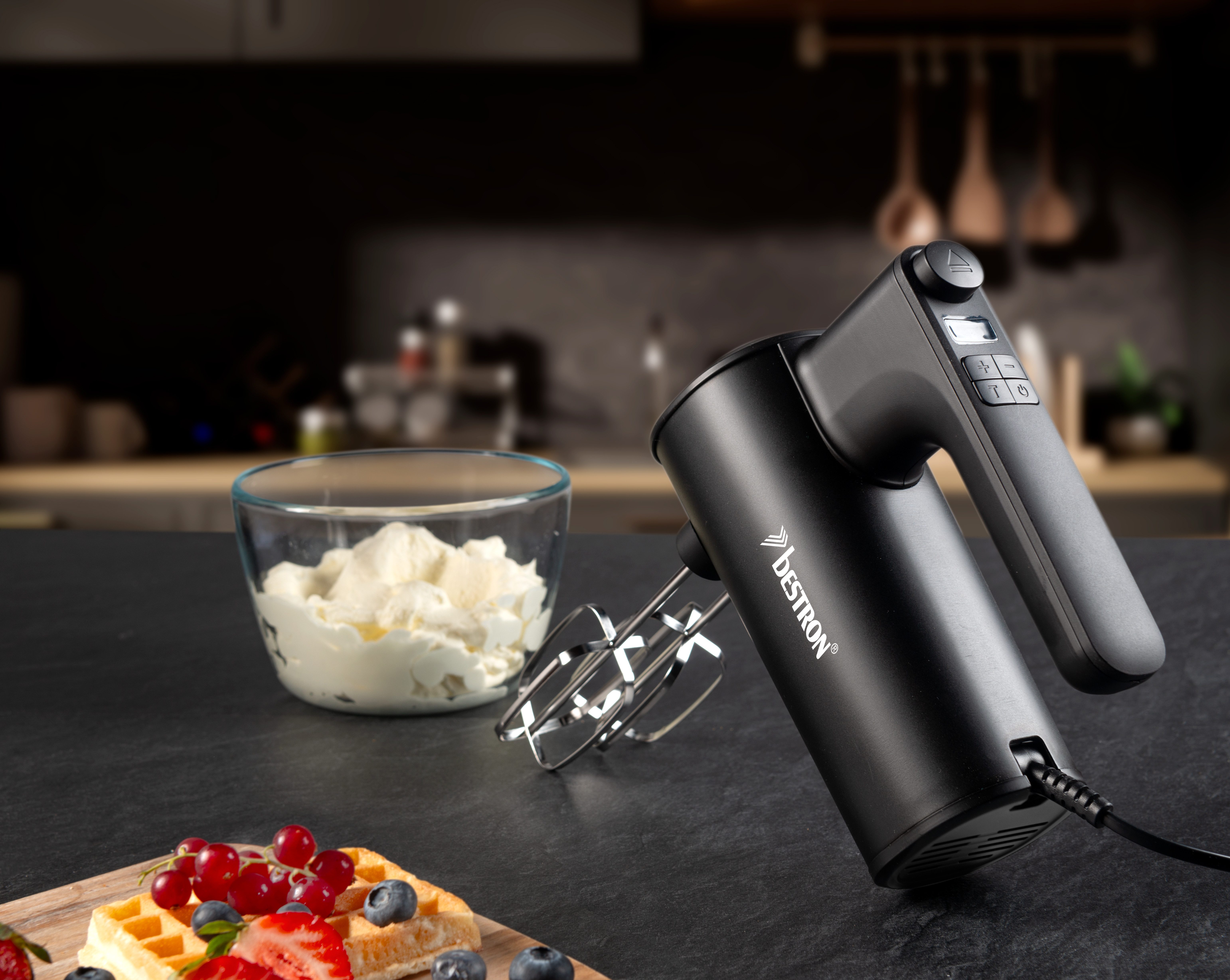 bestron Handmixer AHMD100, 400 W, Digital-Timer, 6 Stufen & Turbofunktion