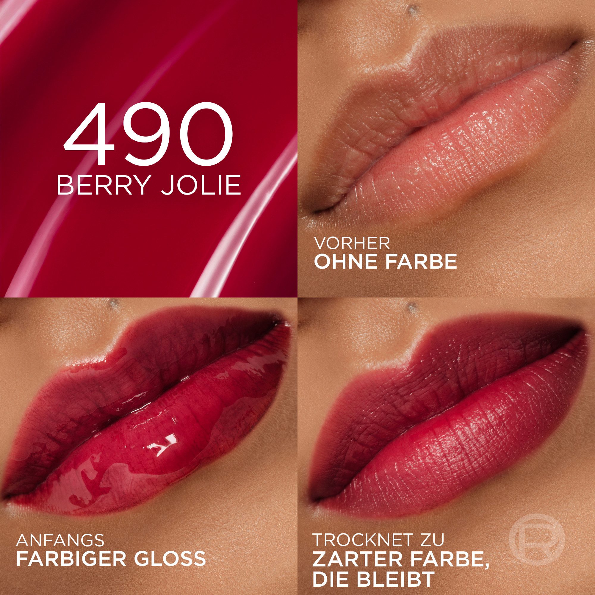 L'ORÉAL PARIS Lippenstift PARADISE HYALURON TINT LIP STAIN SERUM, mit flüssiger Textur, feuchtigkeitsspendende Formel