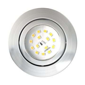 B.K.Licht LED Einbaustrahler Set 5x Einbauleuchten 82mm dimmbar 230V ultra-flach - BKL1074, Dimmfunktion, LED fest integriert, Warmweiß, 5 Spots 3000K Warmweiß 5,5W 470Lm Deckenausschnitt Ø68mm - Matt-Nickel