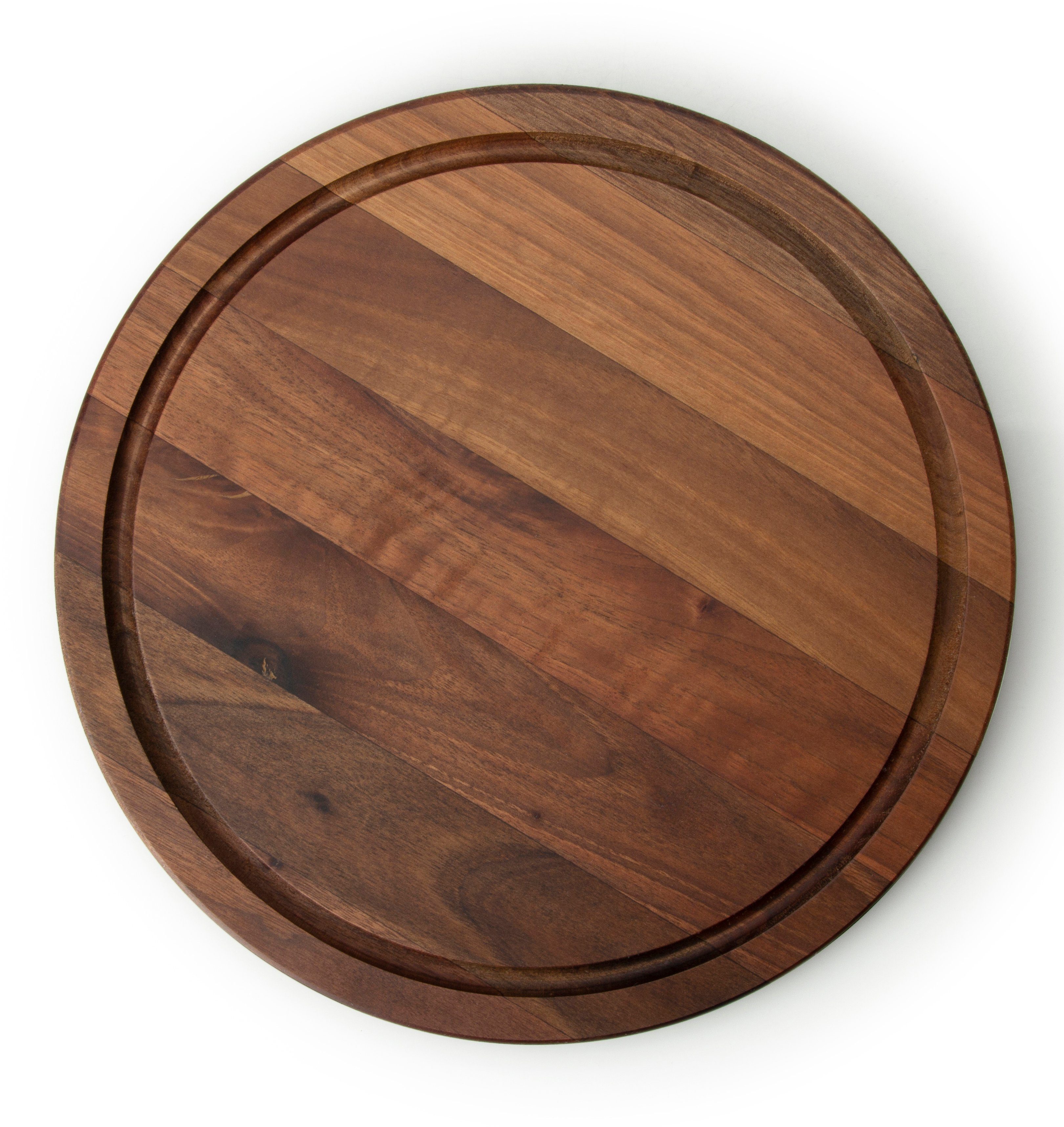 Continenta Steakteller Steakteller, (1 St), Walnussholz, Ø 28 cm