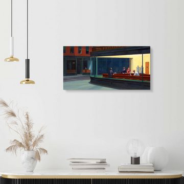 Posterlounge Forex-Bild Edward Hopper, Nachtschwärmer, Wohnzimmer Modern Malerei