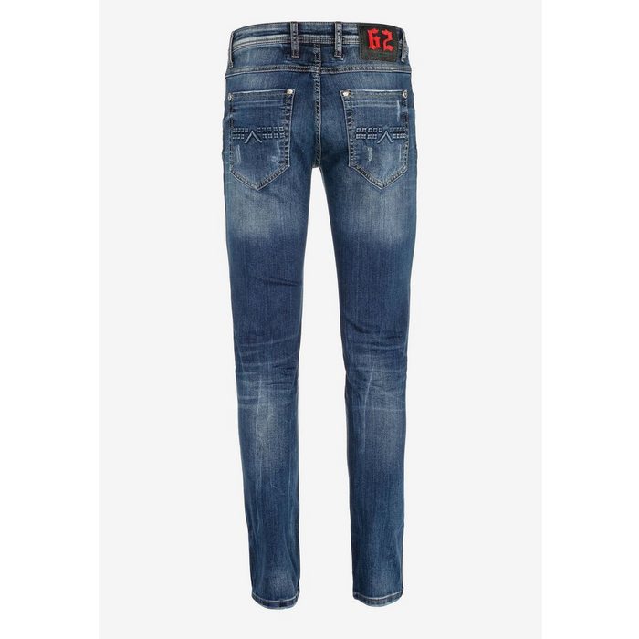 Cipo &amp; Baxx Bequeme Jeans mit Aufnäher in Slim Fit NZ8366
