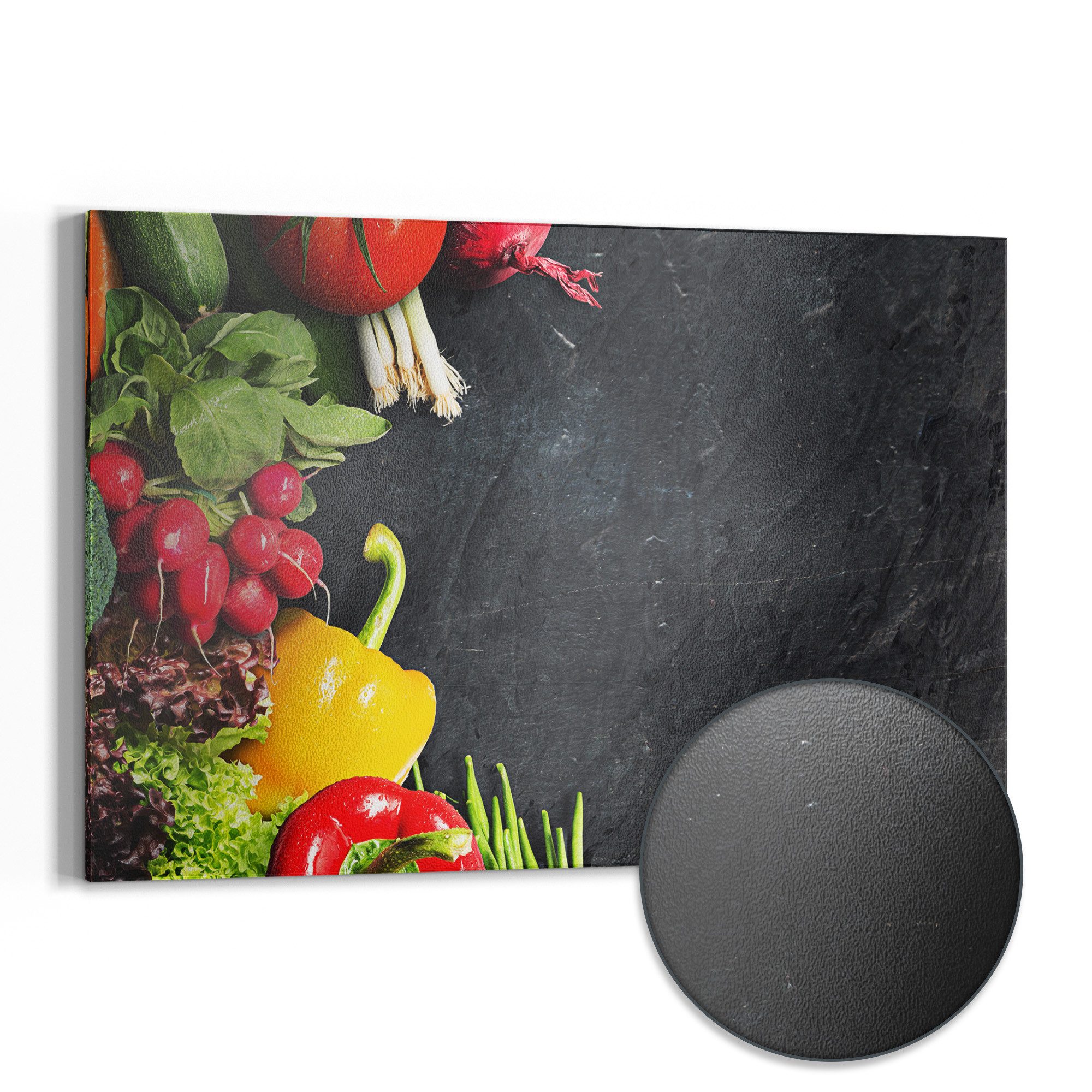 DEQORI Magnettafel 'Schiefertafel mit Gemüse', Metall günstig online kaufen