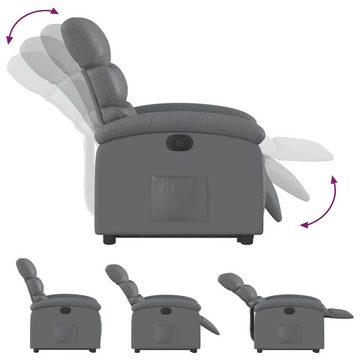 vidaXL Sessel Relaxsessel mit Aufstehhilfe Elektrisch Grau Kunstleder (1-St)