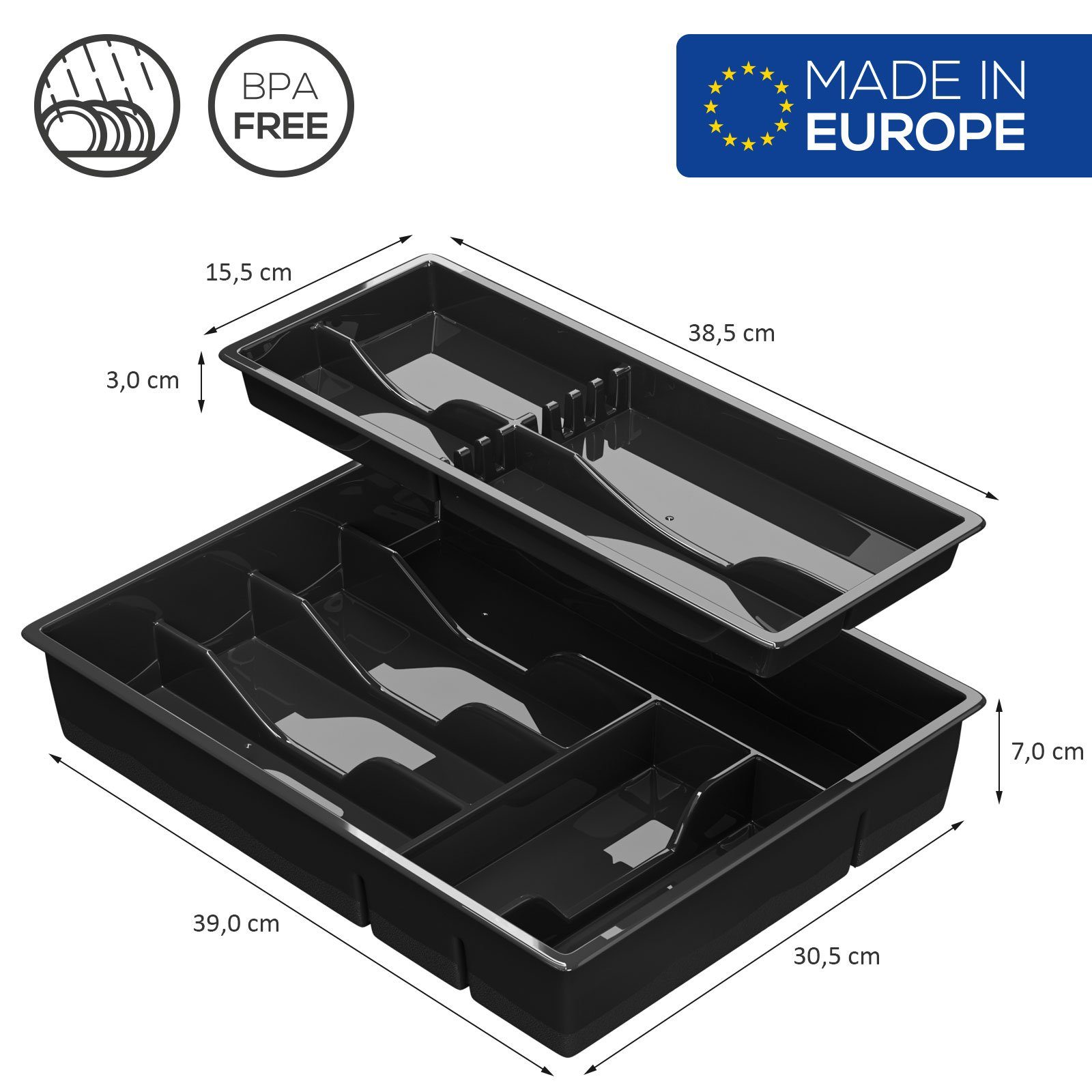 Wellgro Schubladeneinsatz Besteckkasten 39 x 30,5 günstig online kaufen