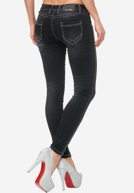 Cipo & Baxx Slim-fit-Jeans im coolen Vintage-Look