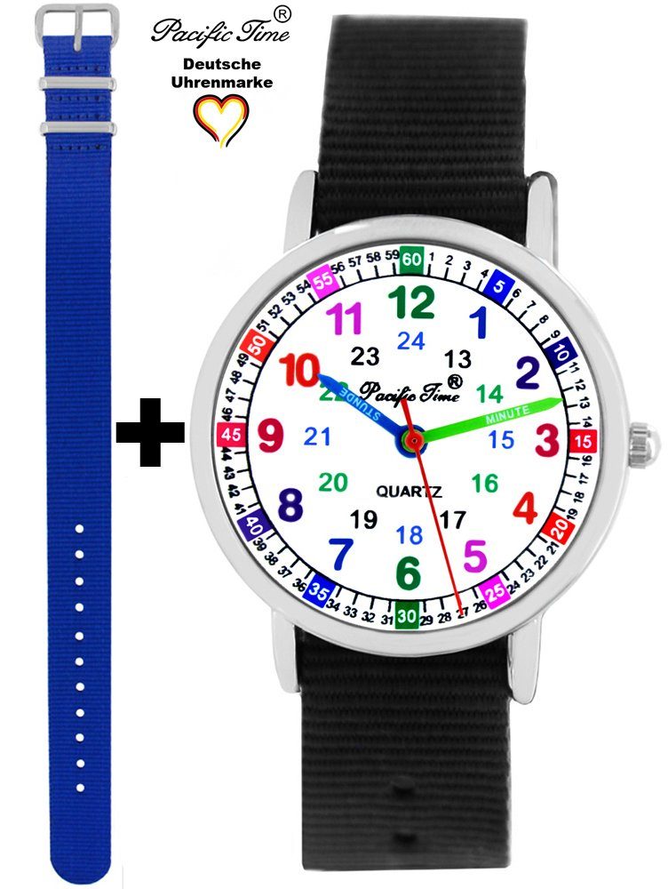 Wechselarmband, Mix Armbanduhr Kinder Pacific Gratis Set und - Quarzuhr Versand Time Match Lernuhr Design