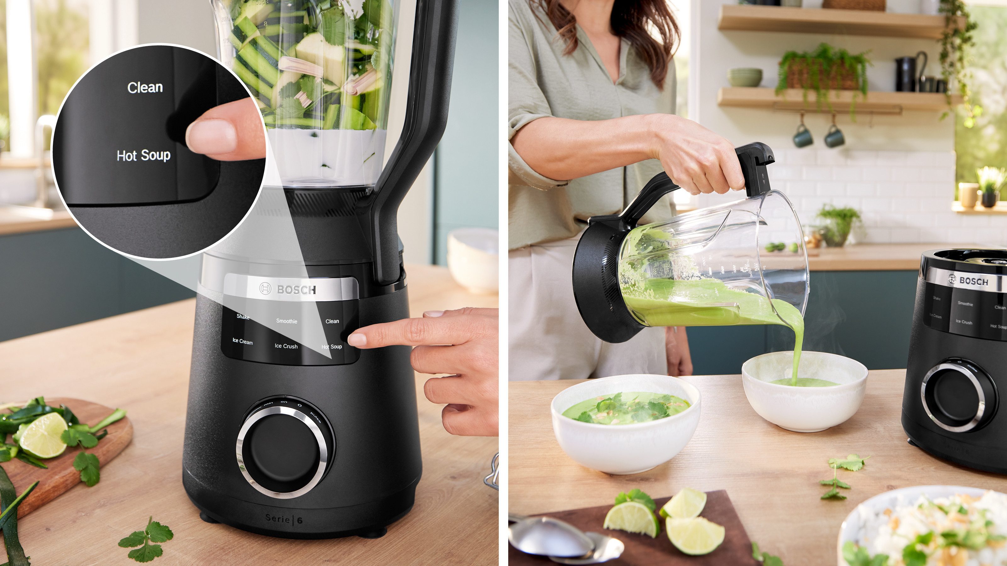BOSCH Standmixer VitaPower Serie 6, MMB6652B, 6 Programme, 2L Tritan-Behälter, bpa-frei, 1800 W, 6-Klingen-Messer, Made in Europe, 10 Jahre-Motorgarantie