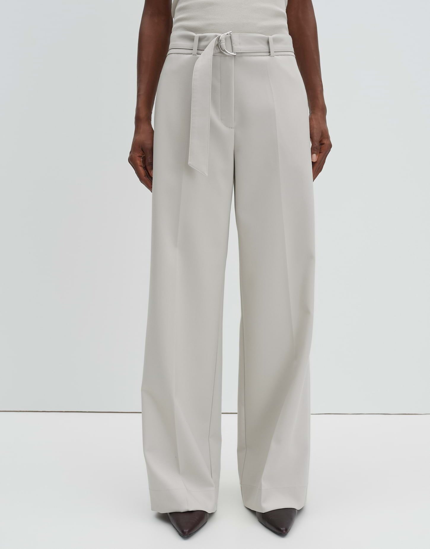someday Stoffhose Catsby belt in Wide Leg Bügelfalten und Nahttaschen für Citylooks