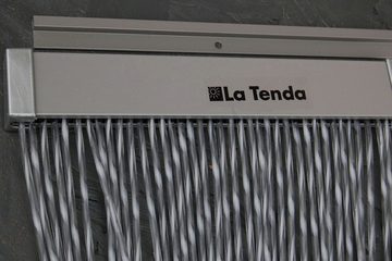 La Tenda Insektenschutz-Vorhang La Tenda SIENNA 2 Streifenvorhang grau, 100 x 230 cm, PVC - Länge und Breite individuell kürzbar