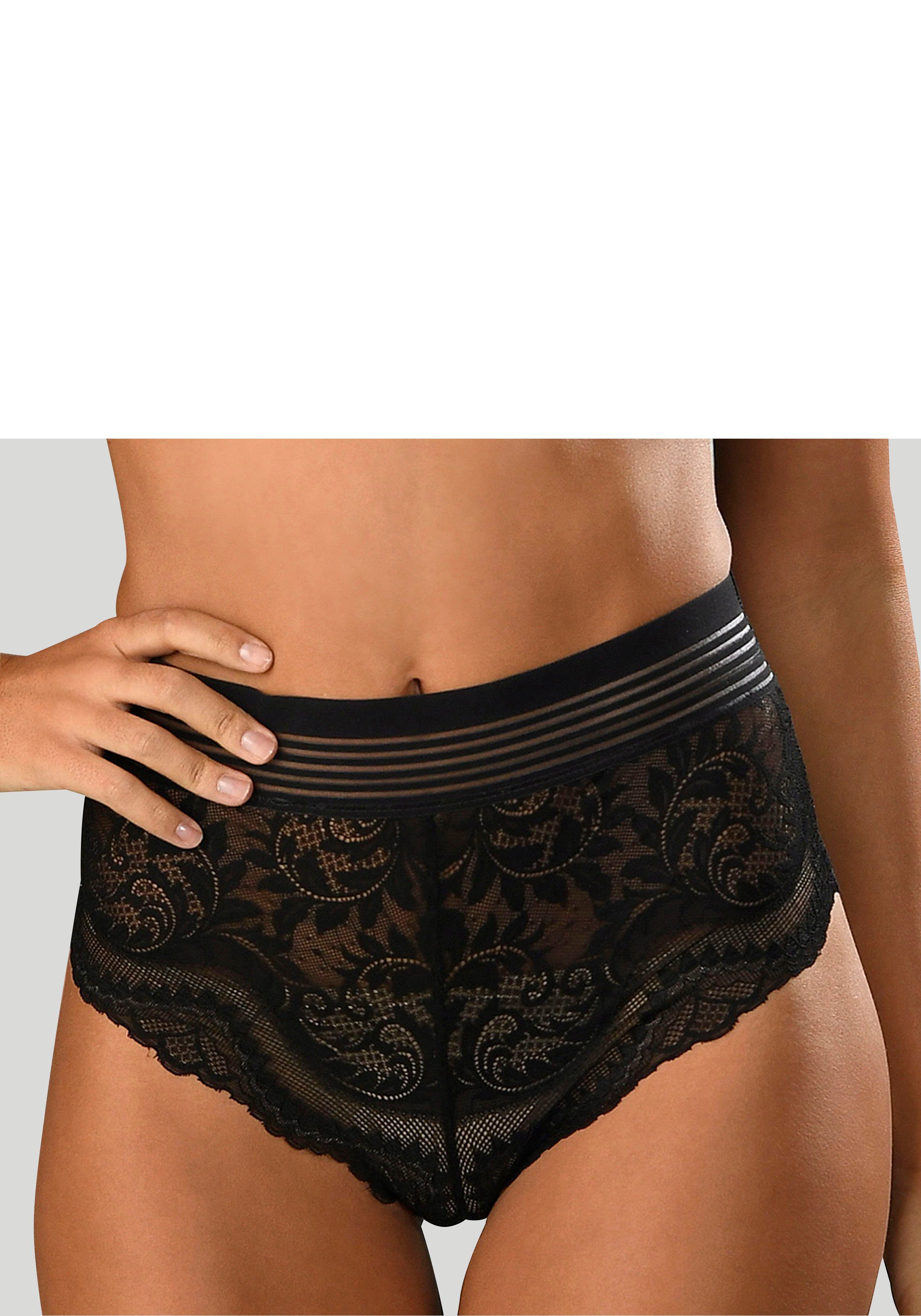 petite fleur gold High-Waist-Slip eleganter mit Spitz