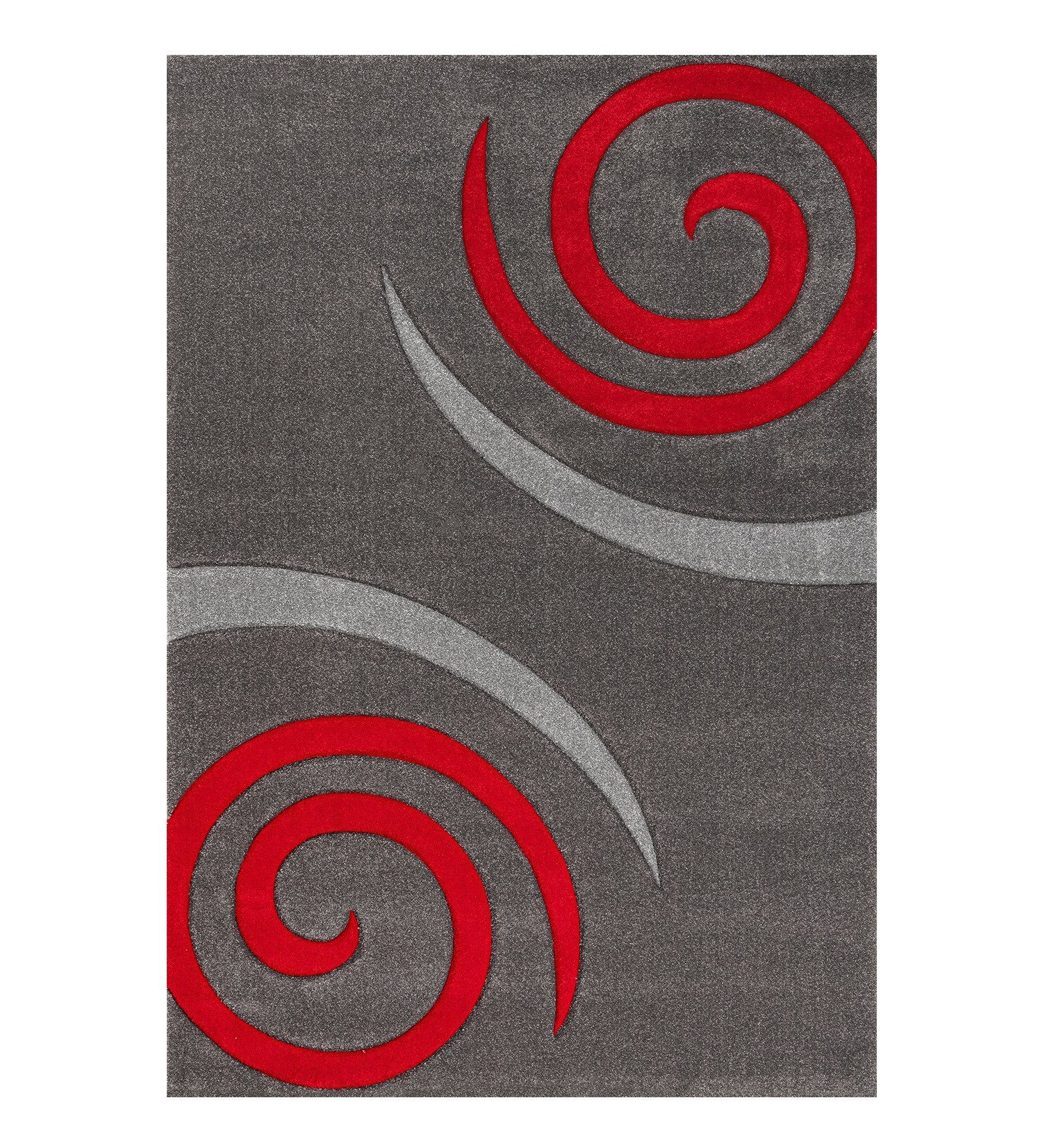 Vimoda Frisé-Teppich Konturenschnitt aus Hand, Rechteckig, Höhe: 13 mm, spi günstig online kaufen