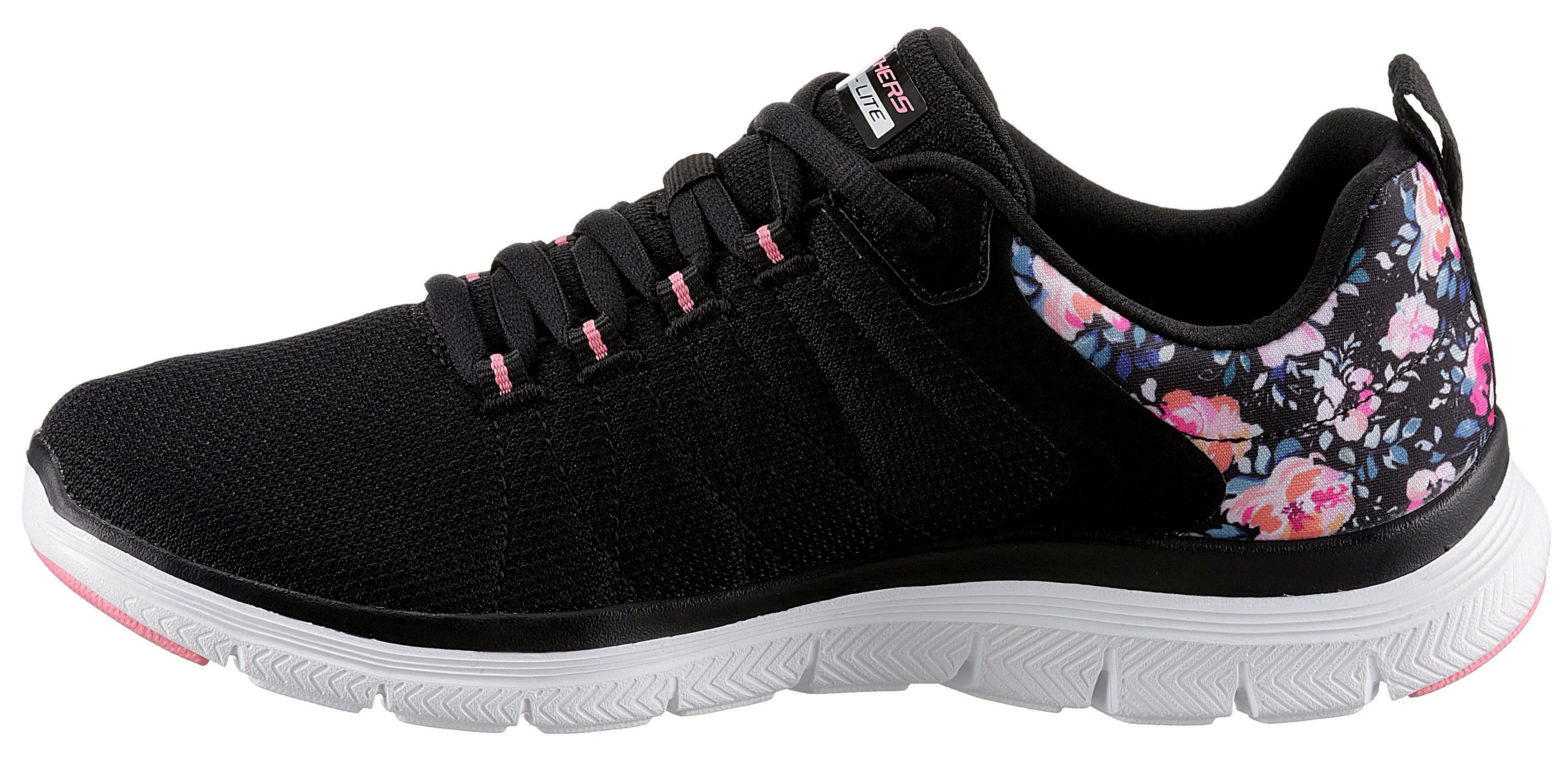 an der APPEAL Sneaker Ferse 4.0 BLOSSOM schwarz-meliert Blumenprint Skechers IT LET mit FLEX