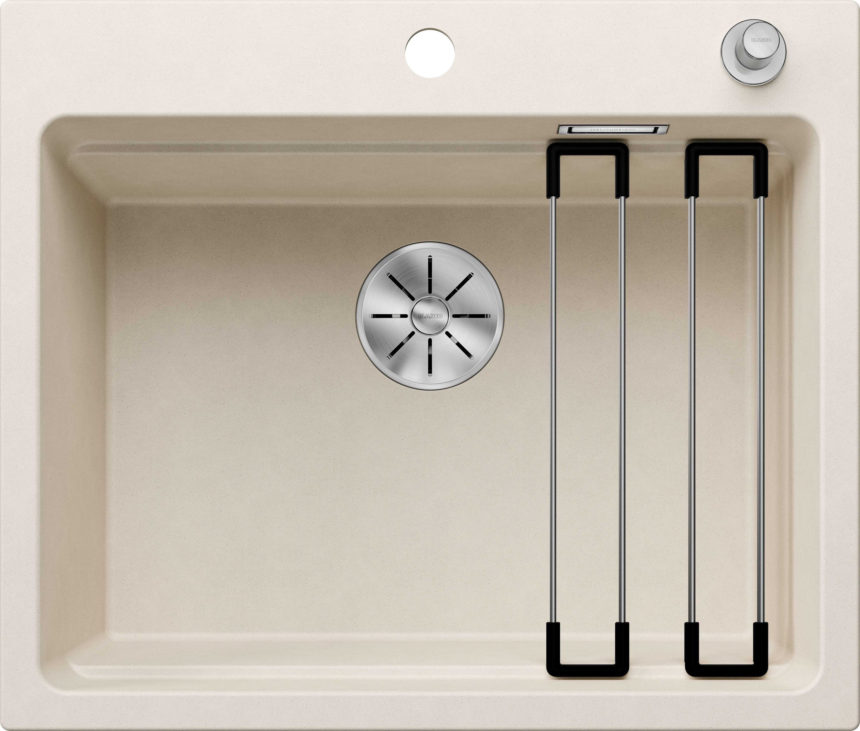 Blanco Einbauspüle ETAGON 6 Einbauspüle SILGRANIT softweiß ab 60 cm Excenter, rechteckig, 51/60 cm