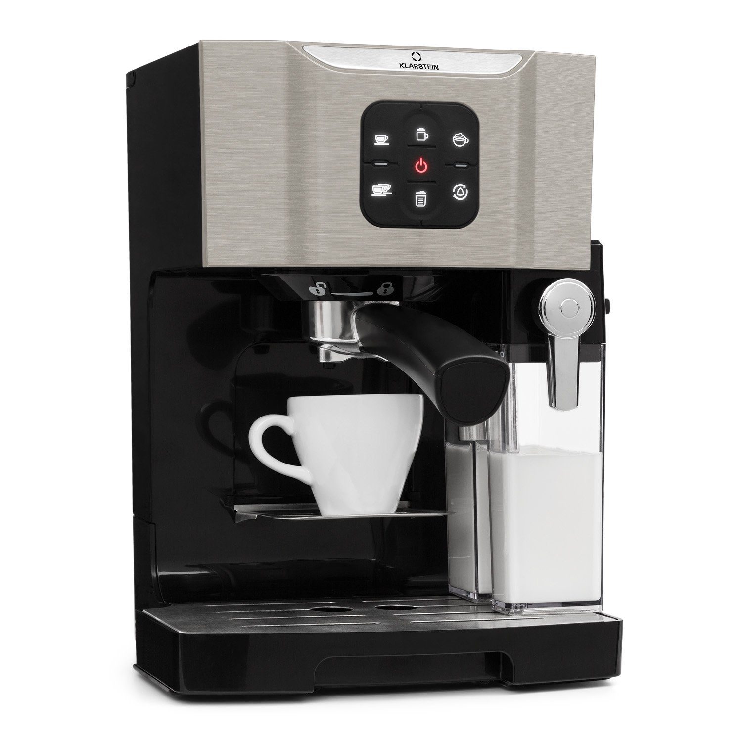 Klarstein Filterkaffeemaschine BellaVita, 1.4l Kaffeekanne Grau