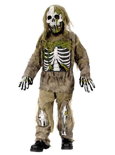 Fun World Kostüm Zombie Skelett, Tolles Zombie Kinderkostüm für Halloween, Karneval und Fasching