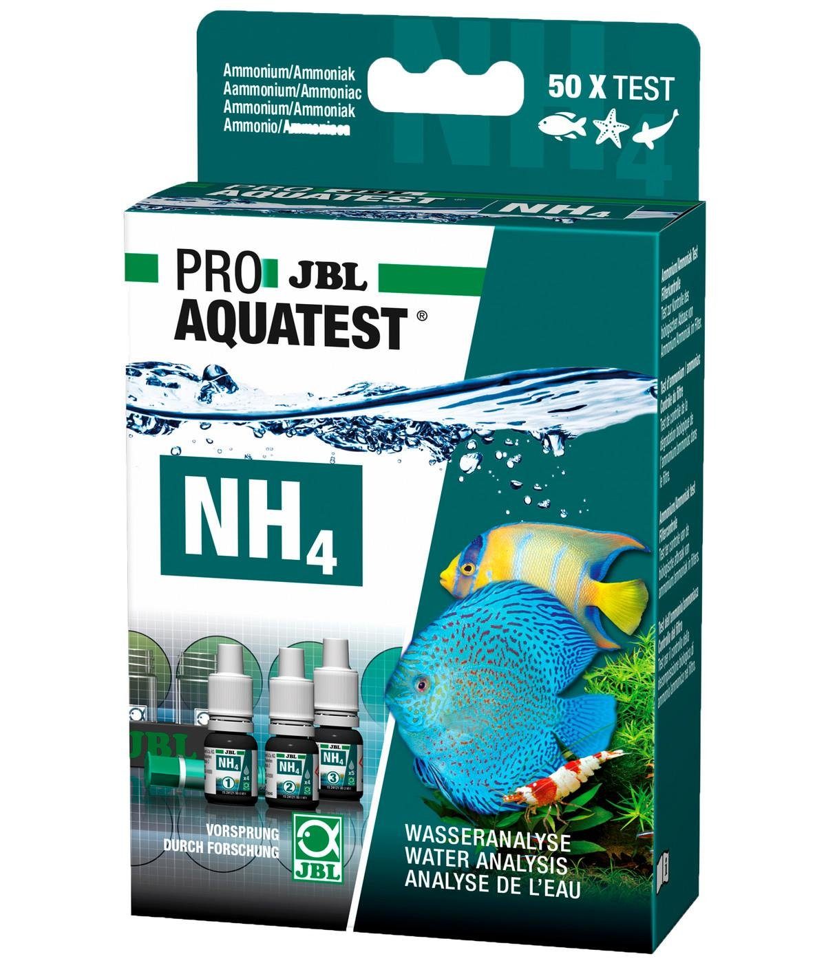 Aquarium-Wassertest JBL PROAQUATEST NH4 Test Ammonium /Ammoniakgehalt Süß-/Meerwasser-Aqua