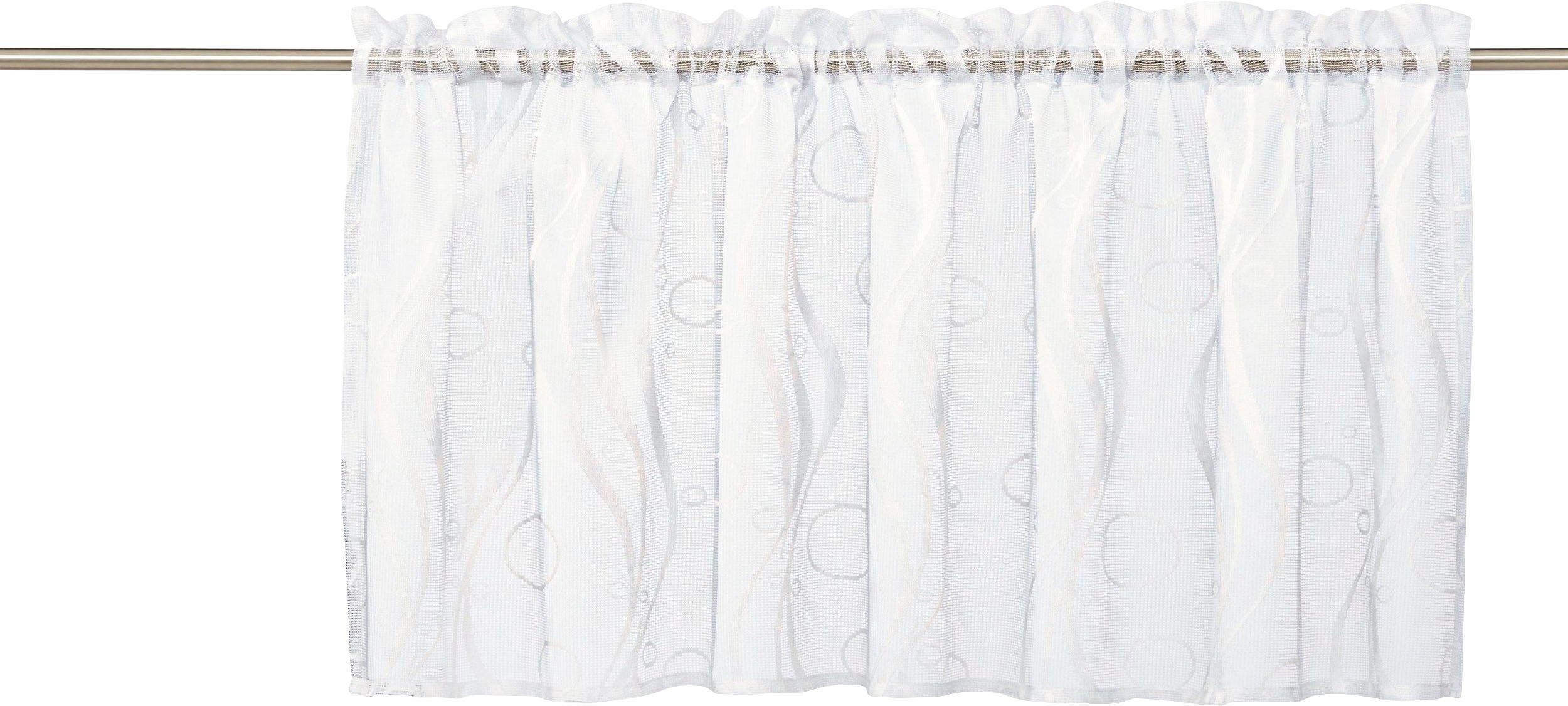 St), transparent, Polyester Ramon, (1 my home, Jacquard, Jacquard, Scheibengardine Transparent, Stangendurchzug