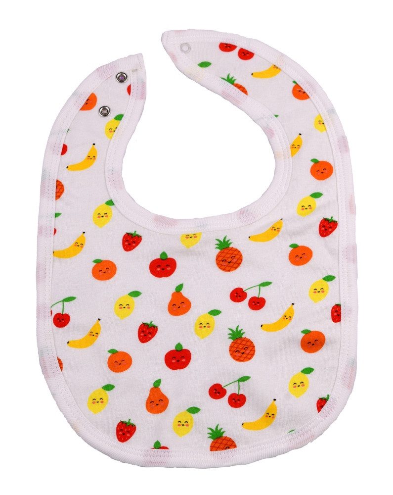 El Puente Lätzchen Babylätzchen "Funny Fruits", Einheitsgröße, Handmade, Bio, Handmade