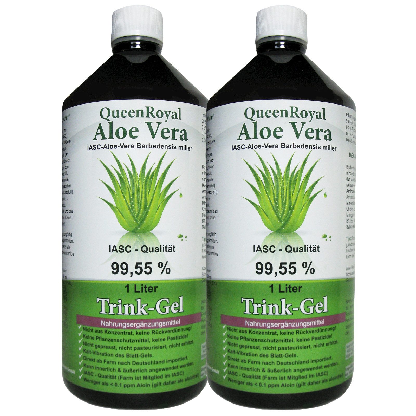 Aloe Vera 99.55 % G Natur pur Barbadensis Miller Getränk Blattgel Trink Gel