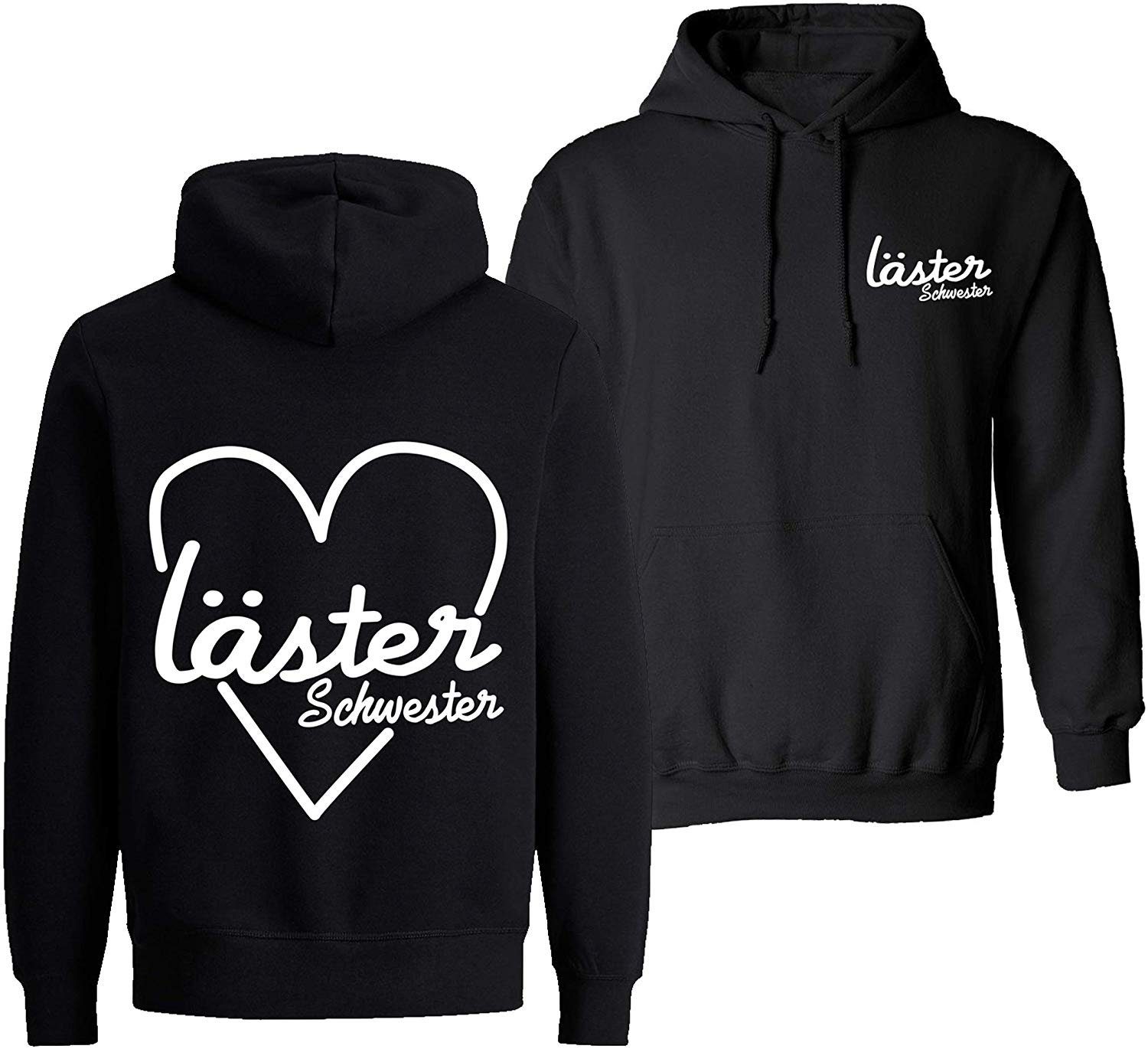 Couples Shop Kapuzenpullover Beste Freunde Damen Hoodie Pullover Lästerschwester mit lustigem Spruch