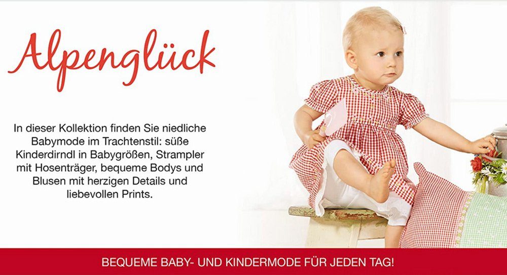 Stickerei Melba - Strickmütze Baby BONDI Mädchen Wintermütze mit Rot "Alpenglück" 86365 Bommelmütze - Blümchen Gefütterte
