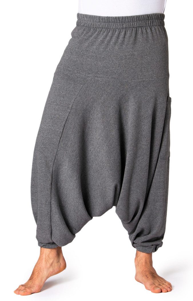 PANASIAM Haremshose Aladinhose als bequeme Chillhose aus Jogginghosen-Stoff für Herbst und Winter warm gefütterte Baumwollhose fürs Sofa oder Homeoffice