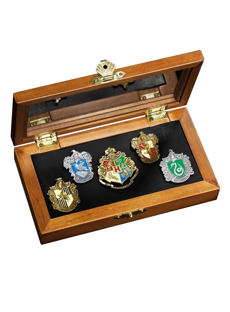 The Noble Collection Kostüm Anstecknadel-Set Hogwarts Hauswappen