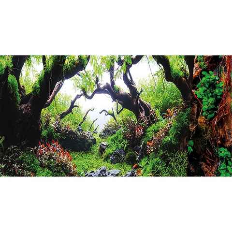 HOBBY Aquarienrückwand Fotorückwand Green Dream / Wooden Sky - 120 x 50 cm