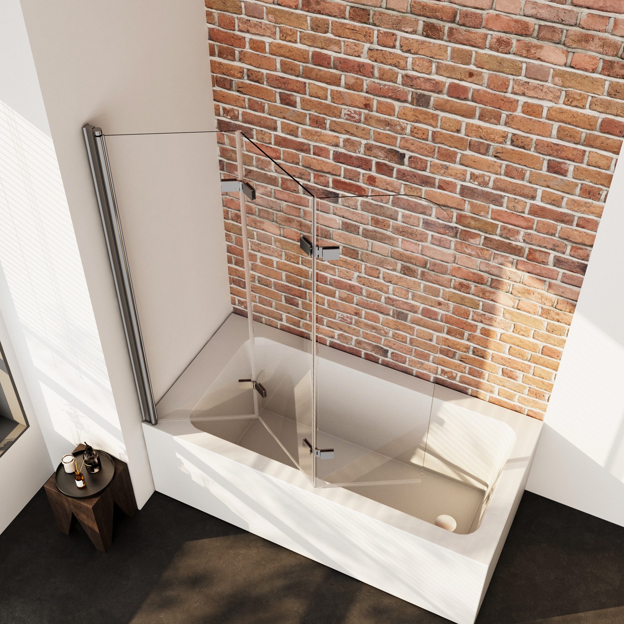Boromal Badewannenaufsatz Duschwand für Badewanne 3 günstig online kaufen