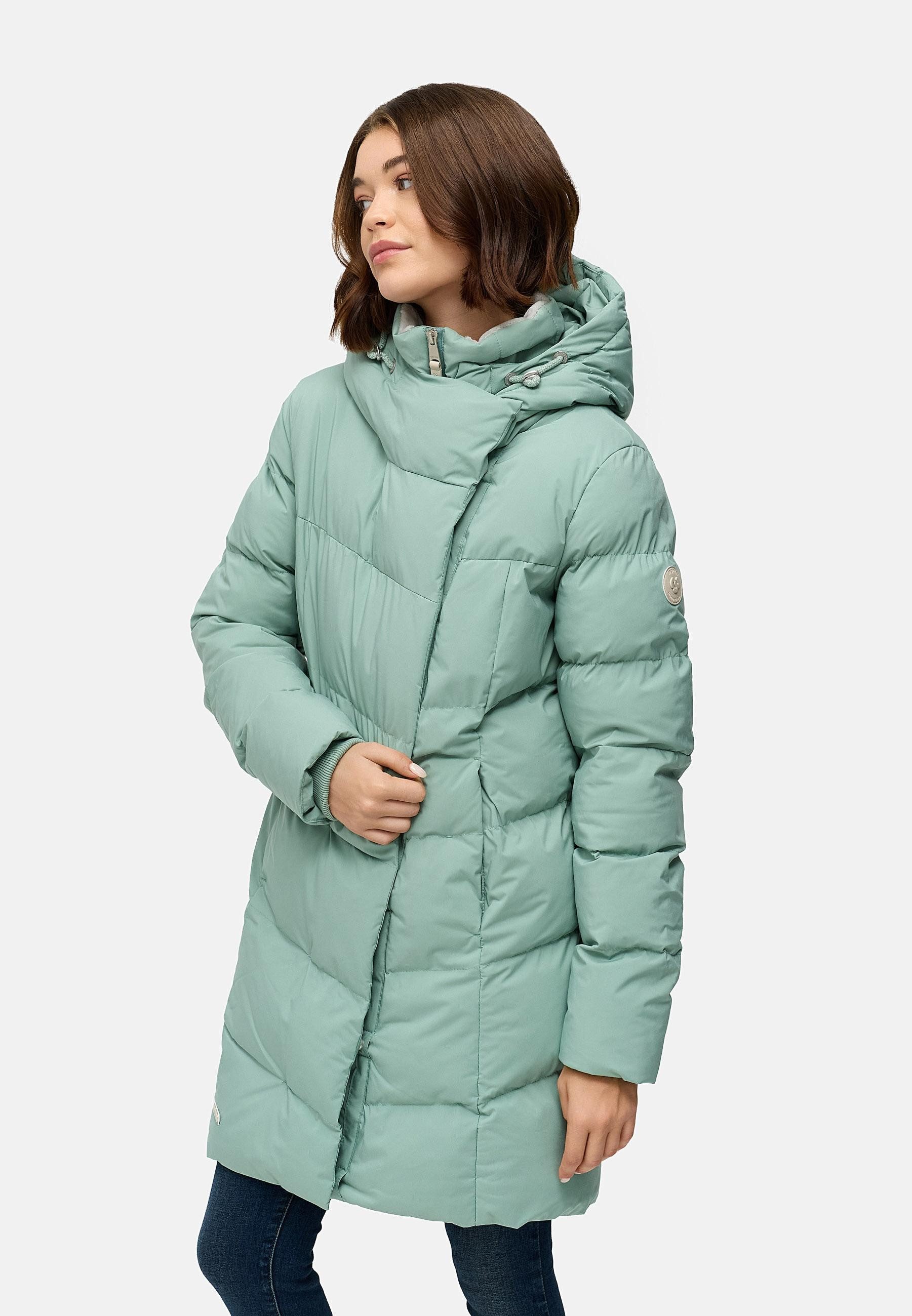 Ragwear Wintermantel Pavla Soft YOUMODO Wasserdichter Steppmantel mit Fleecekragen